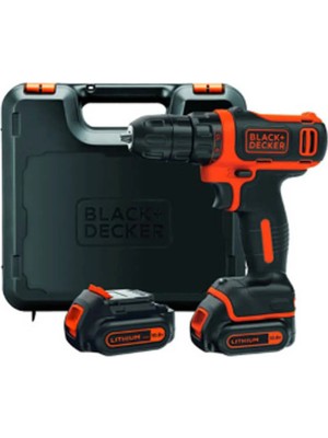 TeknoKapsül Black Decker Black+Decker BDCDD12KB Li-On Çift Akü Matkap 10.8 V 1.5 Ah