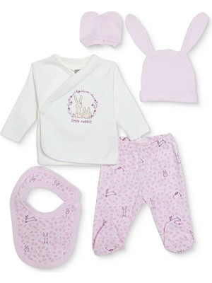 TeknoKapsül Ebebek Hello Baby Hellobaby Hellobaby, Kız, 5li Kutulu Hastane Çıkışı, Hayvan Baskılı, Çıtçıtlı, Zarf Yaka, Uzun, Uzun