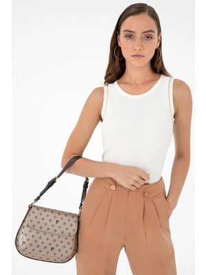 TeknoKapsül Pierre Cardin Limited Edition Altın Monogram Kadın Çapraz Omuz Çantası 05PC24K24108