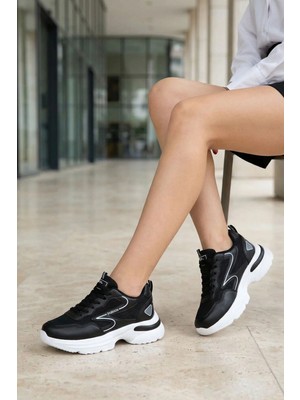 TeknoKapsül Soho Siyah-Beyaz Kadın Sneaker 21272