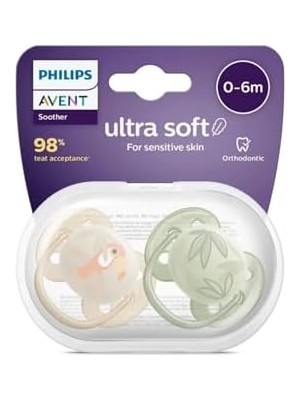 Ultra Hava Emziği Ortodontik ve Bpa, Ekstra Havalandırma Delikleri 0-6 Ay (Erkek Tasarımı) 2'li Paket