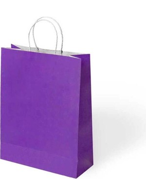 KİKA Kika 1000493 Büküm Saplı 25X12X31CM Hediyelik Kağıt Çanta Mor  - Tekli