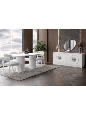 Doressa Zeren White Yemek Odası Takımı