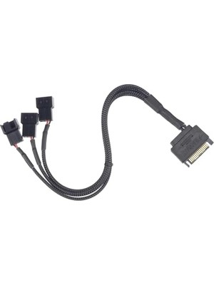 9745 Sata Power To Fan Çevirici 3 Port Y Pin Pwm Çoklayıcı Splitter 30CM 24AWG Fan Kablosu, Bilgisayar Anakartının Cpu Fanının Güç Sağlamak Için Sata Arayüzünü Kullanması Sağlamak