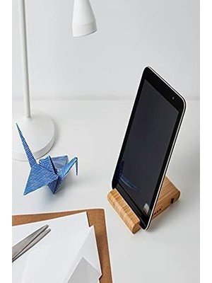 Bergenes Ahşap Bambu Cep Telefonu ve Tablet Tutucu Stand