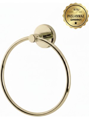 Premium Pirinç Lotus Yuvarlak Havluluk Gold