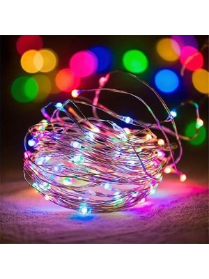 Pilli Rgb Peri LED Işık 5 Metre, Dekoratif LED Şerit Işık, Renkli LED Aydınlatma, Oda Süsleme Işığı (5 Metre)