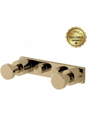 Premium Pirinç Lotus 2'li Bornozluk Gold