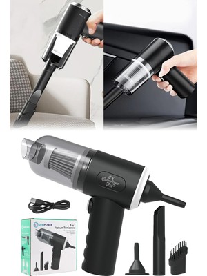 My Best Store Araç Içi Süpürge Siyah 0-250 Watt 5-10 Dba Ses Seviyesi 1-2 Saat Şarj 2 Yıl Garantili