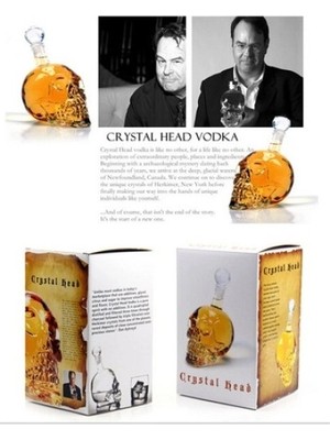 Uzman Toptan Mey Ithalat® 1000 ml Crystal Head Kuru Kafa Içki Şişesi