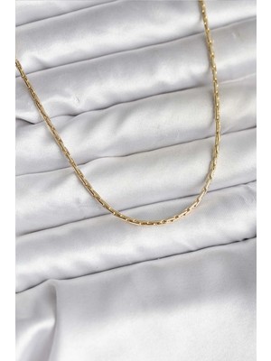 Uzman Toptan Mey Ithalat® 14K Gold Renk Kaplama Ince Zincir Model cm Kadın Kolye