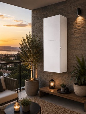 Pvc Çok Amaçlı Kombi Dolabı – Suya Dayanıklı Balkon & Dış Mekan Dolabı – Kolay Kurulum