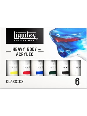 Liquitex : Professional : Heavy Body : Akrilik Boya Seti : 6 Renk x 59 ml (Classics)