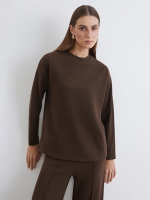 Lc Waikiki Yeni Sezon Bisiklet Yaka Oversize Kadın Tişört