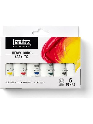 Liquitex : Professional : Heavy Body : Akrilik Boya Seti : 6 Renk x 22 ml (Classics)