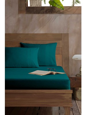 Elart Ranforce Fitted Tek Kişilik Çarşaf Pamuk (100X200CM) Zümrüt Yeşili