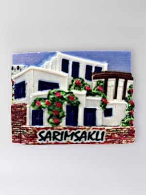 Mundy Sarımsaklı Polyester Kabartmalı Magnet 7,5 x 5,5 cm Dekoratif Hediyelik Buzdolabı Süsü (KOD:1587)