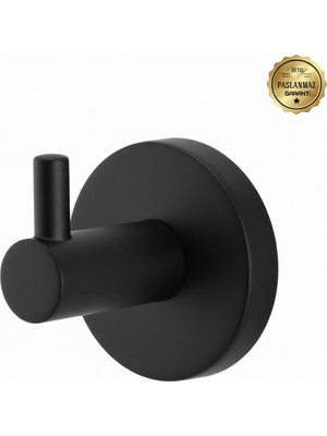 Premium Pirinç Lotus Tekli Askılık Mat Siyah