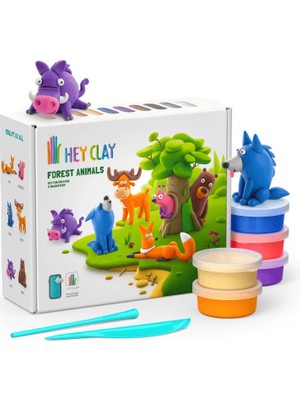 Hey Clay Yaratıcı Kil Seti - Forest Animals