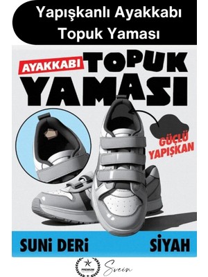 Svein #yamabandı Ayakkabı Topuk Yaması Yapışkanlı Tamir Bandı Siyah 4 Adet Spor Sneaker Klasik Bot Çocuk Yetişkin Iç Topuk Onarım Pedi Suni Deri Güçlü Yapışkan Kesilebilir Aşınma Koruyucu