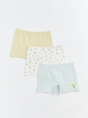 Lc Waikiki Yeni Sezon Çiçekli Kız Çocuk Boxer 3'lü