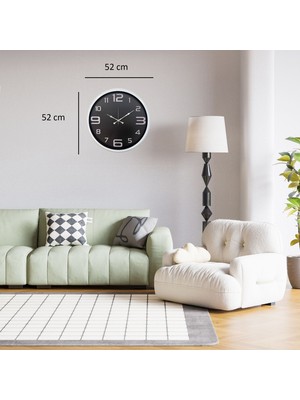 ForWhat Büro Ev Ofis Dekoru Için 52CM Beyaz Modern Motif Duvar Saati