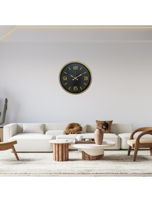 ForWhat Büro Ev Ofis Dekoru Için 52CM Bronze Prestij Motif Duvar Saati