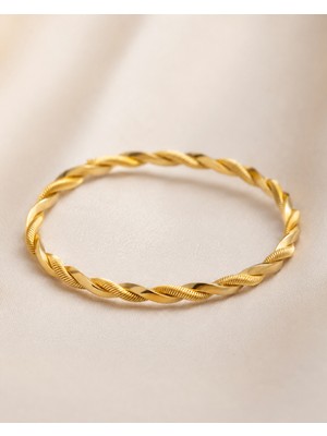 Sarezza Gold 22 Ayar Altın Ikili Burma/burgu Bebek ve Çocuk Bileziği 5,1 gr