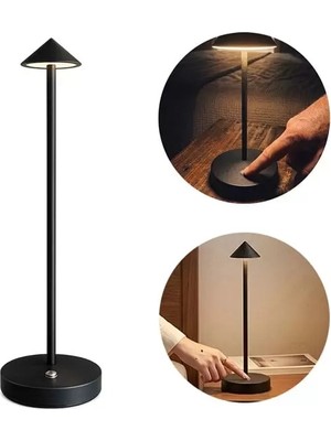 Motto Ticaret Powermaster PM-25831 Siyah Dokunmatik ve Şarj Edilebilir LED Gece Lambası