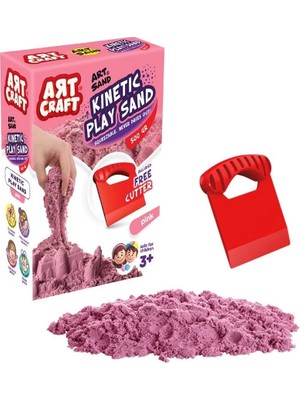 Genel Tedarik 03688 , Aksesuarlı Pembe Kinetik Oyun Kumu 500 gr
