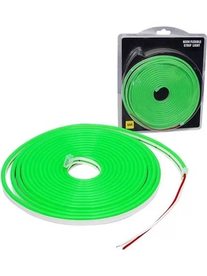 Motto Ticaret Powermaster 12 Volt 5 Metre Silikonlu Yeşil Neon LED Şerit