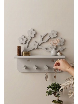 GIFT MALL Sakura Çiçekli Anahtar Askılığı