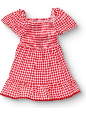 TeknoKapsül Ebebek Hello Baby Hellobaby Kız Bebek Elbise Çizgili Modelli Yaka Kısa Kol