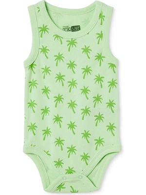 TeknoKapsül Ebebek Hello Baby Hellobaby Erkek Bebek Body Çıtçıtlı Bisiklet Yaka Kısa Kol