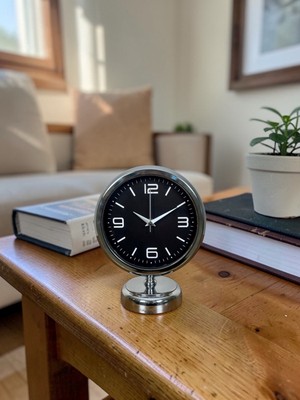 ForWhat Büro Ev Ofis Hediyesi Için 20X25CM Krom Metal Imperial Masa Saati
