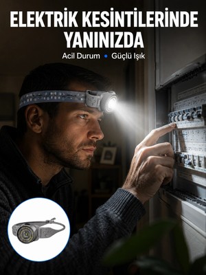 Genel Tedarik Şarj Edilebilir Kafa Feneri Kamp Tamir ve Outdoor Kullanımına Uygun