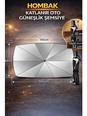 Genel Tedarik Katlanabilir Şemsiyeli Araç Ön Cam Güneşliği Uv Korumalı Isı Yansıtıcı Tüm Araçlara Uygun