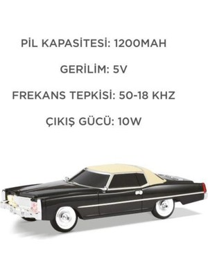Bluetooth Hoparlör Siyah Renk 10W Güç Fm USB Tws Desteği 3 Saat Dinleme Süresi - Yok Çoklu Bağlantı