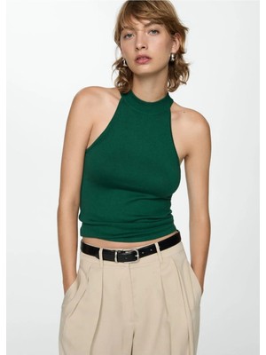 TeknoKapsül Mango Halter Yaka Triko Bluz
