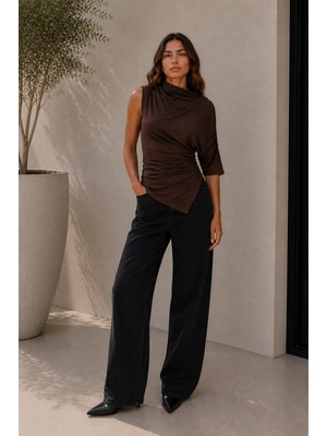 Alexander Gardi Asimetrik Drapeli Tek Kollu Bluz