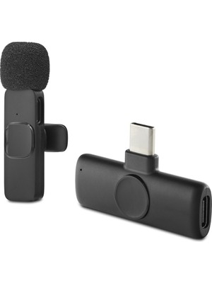Skygo Kablosuz Yaka Mikrofonu Type-C Siyah HDX2785