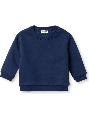 Hellobaby Erkek Bebek Sweatshirt Bisiklet Yaka Long Sleeve