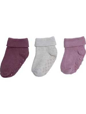 Hellobaby Kız Bebek 3lü Kıvrık Çorap