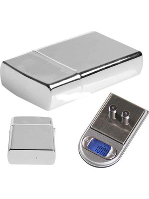 Genel Tedarik Diamond Zippo Çakmak Şeklinde Kutulu Mini Cep Hassas Dijital Terazi (200GR-0.01)