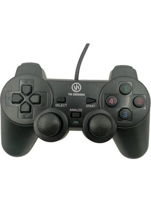Genel Tedarik Çift Titreşimli USB Kablolu Oyun Kolu Pc Uyumlu Vibration Gamepad