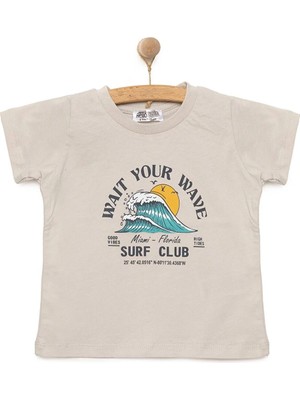 TeknoKapsül Ebebek Hello Baby Hellobaby Basic Dalga Baskılı Tshirt Erkek Bebek
