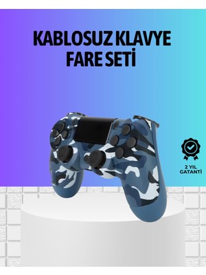 Şarjlı Kablosuz Ps4 Oyun Kolu Titreşimli Hassas Kontrol