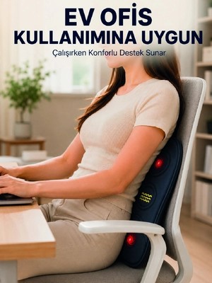 Genel Tedarik Bel Destek Minderi Isıtmalı Masaj Özellikli Günlük Kullanım