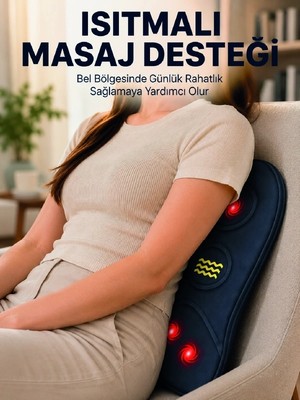 Genel Tedarik Titreşimli Isıtmalı Sırt ve Bel Masaj Minderi Ergonomik Tasarım