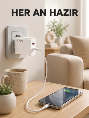 Genel Tedarik 67 Watt Type C Şarj Adaptörü Asus Zenfone 7 8 9 Uyumlu Yeni Nesil